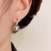 Design Sense Micro Inlaid Zircon High Heels Pearl Hooks Fashionable Temperament Earrings Gentle Versatile Ear Drops_ipsvogv.com