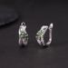 Niche Design Natural Diopside Earrings S925 Sterling Silver Cluster Inlaid Green Chalcedony Garnet Colored Gemstone Earrings_ipsvogv.com