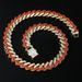 Personalized new product 15mm full diamond Cuban thick chain hip-hop dual color necklace for men's accessories_ipsvogv.com