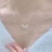 【 26000 Reviews 】 JUSONG KLEIN Titanium Steel Butterfly Necklace Women's Summer Light Luxury Niche Design Zirconia Lock_ipsvogv.com