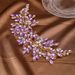 Bridal Hair Comb Headdress Rhinestone Braided Hair Comb Hair Accessories Photo Travel Photography Hair Bun Pearl Shape Hair Accessories_ipsvogv.com