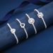 Zircon Crystal Fashion Full Diamond Personalized S Pure Silver Bracelet Women's Shrinkable Pull Handle_ipsvogv.com
