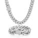 Men's Jewelry Set Fashion Stainless Steel Flat Cuban Chain Necklace High End Personality Men's Cuban Accessories Bracelet_ipsvogv.com