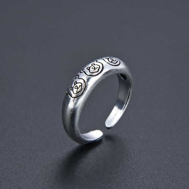 Women’s Jewelry Set Fashion Version Of Simple Personality Three Little Bear Rings Cute Sweet Retro Old Temperament Small Fresh Ring Hand Jewelry_ipsvogv.com