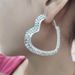 Women’s Jewelry Set Fashion Jewelry Full Diamond AB Color Geometric Heart Earrings Personality Publicity Silver Women's Earrings Earrings_ipsvogv.com