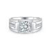 Temperament, Business Style, High Carbon Zircon Vertical Pattern Sparkling Diamond Men's Ring, Open Wedding Ring_ipsvogv.com