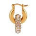Women's Jewelry Copper Geometric Round Zircon Earrings Niche Earrings Light Luxury Zircon Inlaid Fashionable Earrings_ipsvogv.com