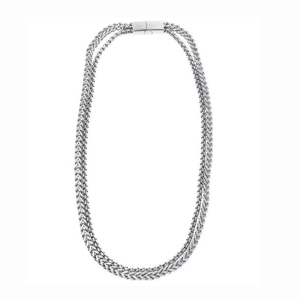 New Fashion Wish Clavicle Cuban Double Layer Magnet Buckle Necklace For Men And Women Cold Style Hip Hop Stainless Steel Does Not Fade_ipsvogv.com