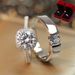 Live Luxury Wedding Simulation Diamond For Men And Women One Pair Adjustable Proposal Ring Props_ipsvogv.com