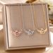 Titanium Steel Necklace For Women, Light Luxury, Slightly Inlaid With Diamonds, Agile Angel Wings, Versatile Collarbone_ipsvogv.com