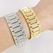 Men’s Jewelry Set Fashion Alloy Hip Hop Style 21 Mm Diamond Encrusted Bracelet, Simple Original Design Trendy Men's And Women's Matching Watch Chain_ipsvogv.com