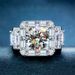 Cao Shi's New Luxury T-shaped Zircon Ri, Copper Plated White Gold, Fully Set With Small Diamonds, Domineeri Men's_ipsvogv.com