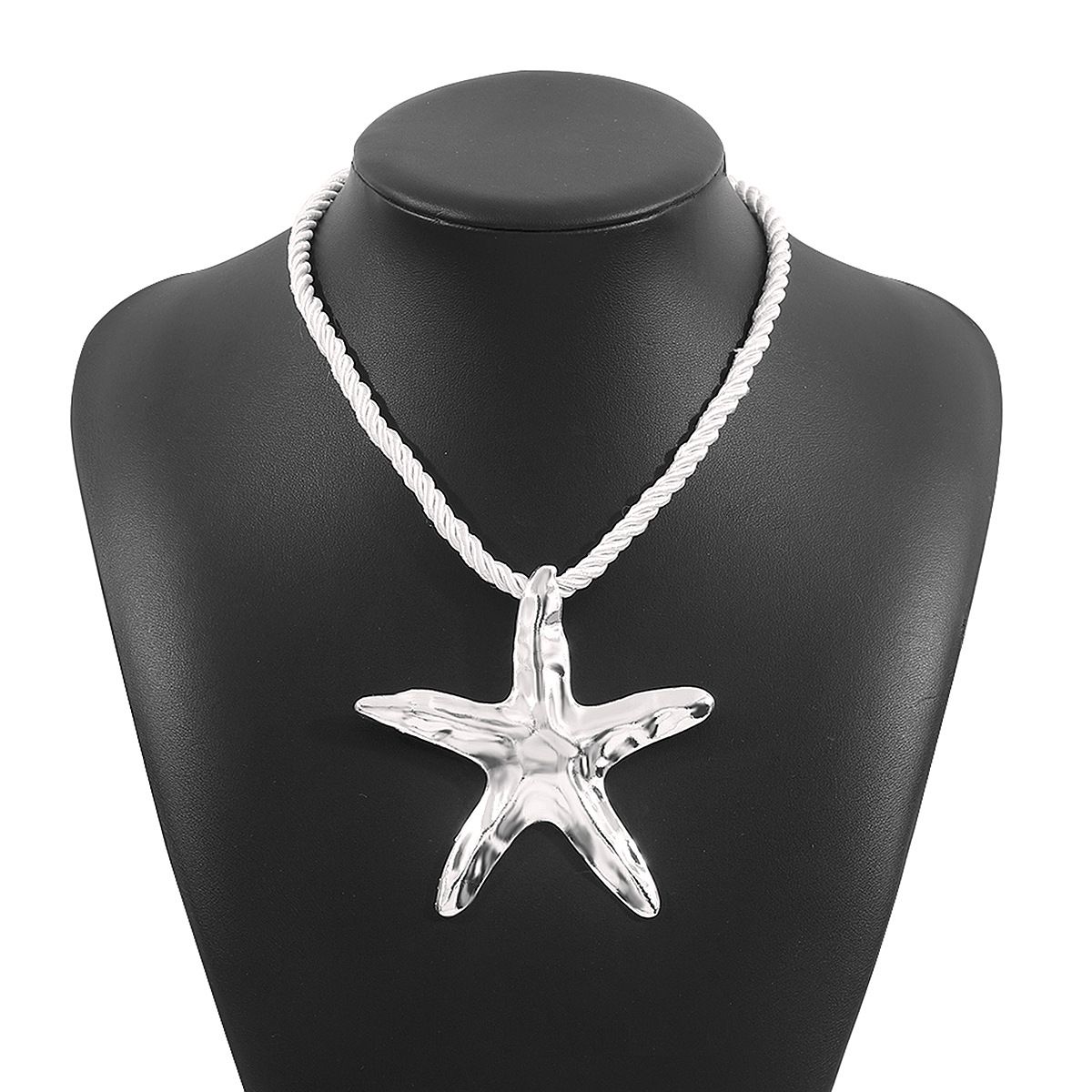 N11944 Design Beach Starfish Pendant Necklace for Women ZA Summer New Irregular Alloy Collar Chain_ipsvogv.com