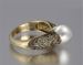 Sanjie's New Artificial ABS Pearl Ring Inlaid With 14k Silver Jewelry_ipsvogv.com