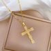 Fashionable 【 】 Cross Light Luxury Charm Gorgeous Full Diamond Necklace Women's Versatile Clavicle Titanium Steel Chain 【 】_ipsvogv.com