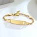 Children's Bracelet Stainless Steel Blank Curved Plate Adjustable 12+3CM Can Be Engraved Hand Jewelry_ipsvogv.com