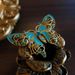 Jewelry vintage butterfly enamel brooch Rhinestone plated with genuine gold standard hollowed out animal_ipsvogv.com