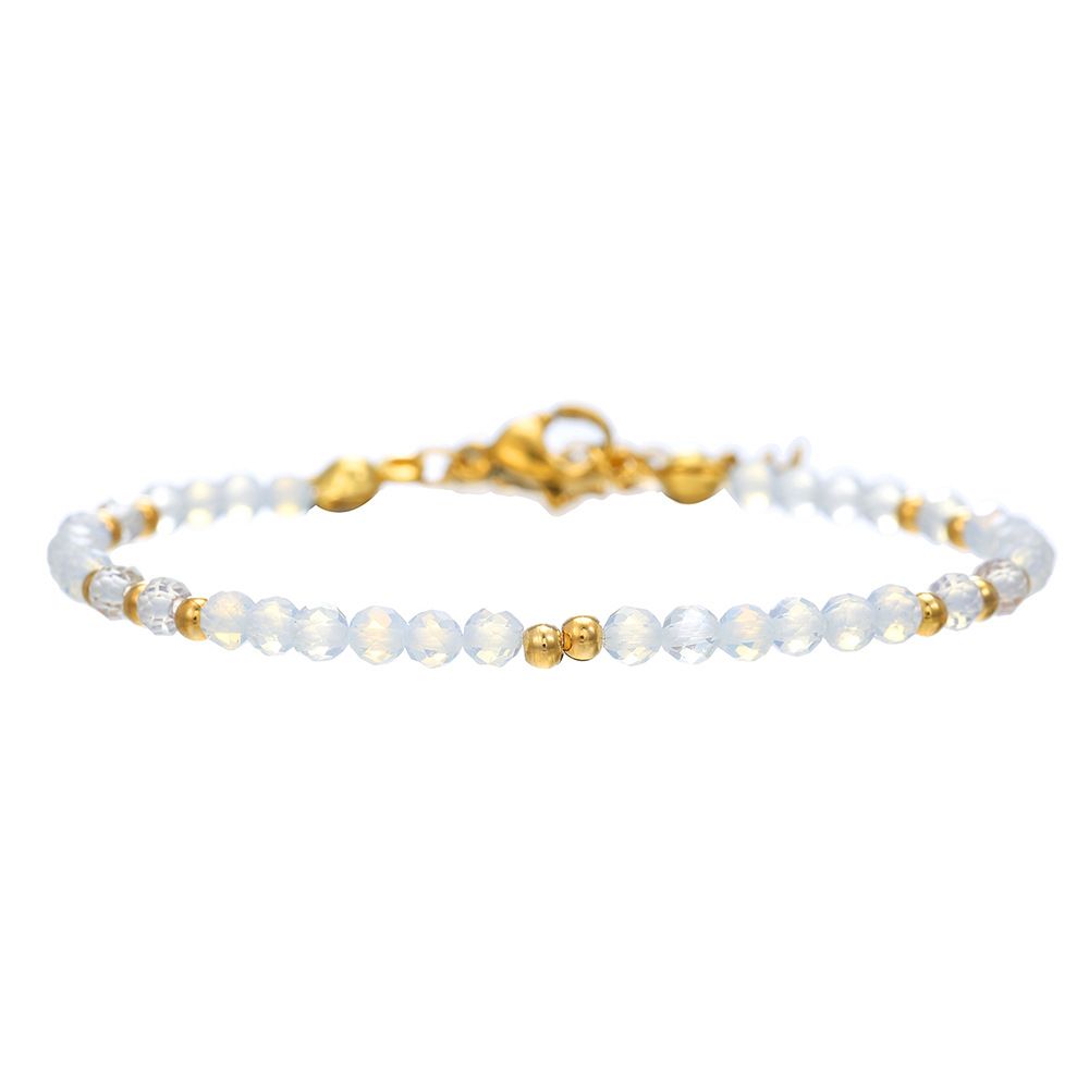 Bohemian Style High End Holiday Style 3mm Colorful Natural Stone Bracelet Female Fashion Simple Versatile Hand Jewelry Female_ipsvogv.com