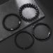 Hot Selling Bracelet Jewelry Black Gallstone Volcanic Stone Wood Beads Multi Layer Men's Bracelet Combination Set Elastic Bracelet_ipsvogv.com