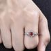Yiwu Sanjie's New RING Alloy Inlaid With Red Zircon Ring, Creative Rose Women's Diamond Ring_ipsvogv.com