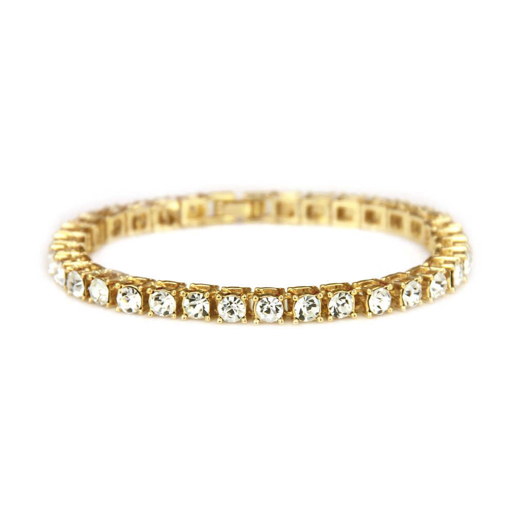 Hot selling new jewelry hip-hop single row diamond men's fashion bracelet_ipsvogv.com