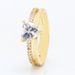 Women's Jewelry Heart-Shaped Double Ring Romantic Gift For Her, Elegant Valentine's Day Present, Sweetheart Promise Ring, Gold-Tone Copper Band_ipsvogv.com