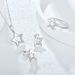 Zircon Five Pointed Ring Necklace Earrings Three Piece Set S Sier Star Fashion Jewelry_ipsvogv.com