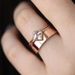 Rose Gold Set Ring Instagram Internet Celebrity Fashion Jewelry Square Diamond Women's Handmade_ipsvogv.com