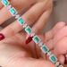 New Paraiba Light Luxury, Niche, Emerald Cut, Tourmaline Party, Exquisite Color Treasure Bracelet, Handmade Jewelry For_ipsvogv.com