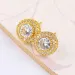 Hip Hop Micro Pave Round White Zircon Stud Earrings For Men Women Rock Style Gold Bling Fashion Z4t328_ipsvogv.com