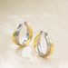 Women's Jewelry K Gold And Silver Two Color Circle Cross Earrings And Rings Simple And Luxurious Style Color Matching Jewelry_ipsvogv.com