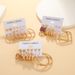 Embedded Pearl Geometry Women's Earrings French Gold Earrings Earnail Set 6-piece Set_ipsvogv.com
