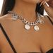 N12173 Jewelry Metal Coin Pendant Tassel Necklace Fashion Queen Image Collar Chain_ipsvogv.com