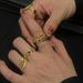 vintage Zircon High-end Aged Sparkling Middle Diamond Open With Niche Design, Light Luxury French Ring Design,_ipsvogv.com