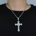 Cross Hip Hop Cross Pendant Inlaid With White, Green, Red And Blue Zircon New Necklace Jewelry_ipsvogv.com