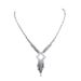 TIARA DROP - Tassel Diamond Bridal Necklace Set (Silver Inlaid Diamonds, Luxury Wedding Jewelry)_ipsvogv.com