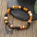 New Chinese Style Handmade Natural Real Coffee Bean Bracelet Elastic Sandalwood Coconut Chips Wood Splicing Woven Hand Jewelry Bracelet For Women_ipsvogv.com