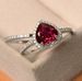 Popular Double Layer Red Love Zircon Couple Wedding Fashion Pair Ring_ipsvogv.com