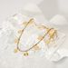 Women's Jewelry K Gold Plated 316L Stainless Steel Anklet Beaded Petal Disc Pendant Anklet Foot Ornaments_ipsvogv.com