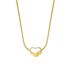 Love White Shell Gold Pendant Titanium Steel Necklace Women's Non Fading French Light Luxury Simple Collarbone Chain_ipsvogv.com