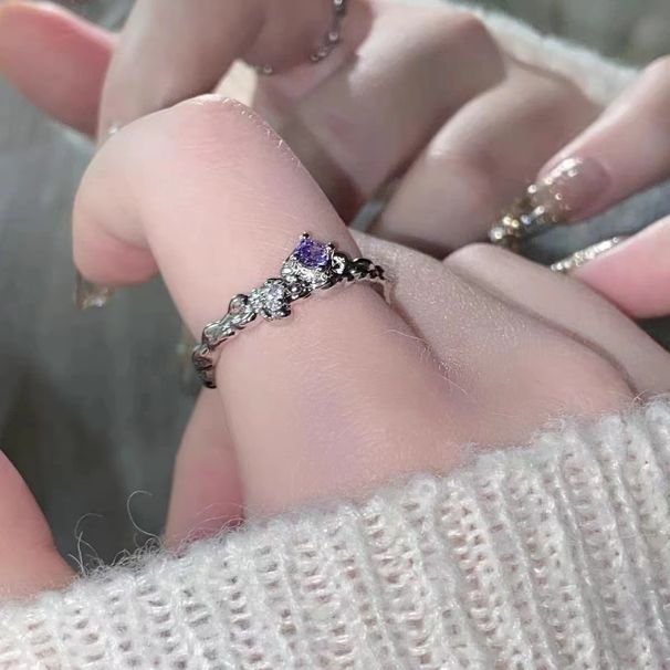 Sweet Cool Zircon Simple Opening Feminine Temperament, Fashionable And High-end Sense, Index Finger Ring With Niche_ipsvogv.com