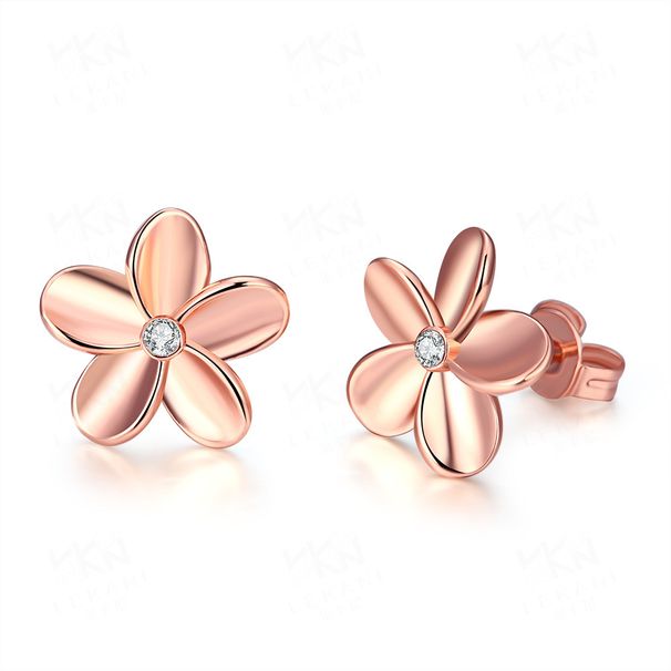 Women's Jewelry Flower Shaped Earrings Sweet Flower Crystal Earrings_ipsvogv.com