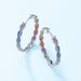 Twisted Rainbow Dopamine Earrings S925 Silver Full Of Colored Gemstones Earrings Light Luxury Simple_ipsvogv.com