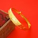 12mm Brass Gold-plated Push-pull Vietnam Sha Jin Women's Lucky Word Dragon And Phoenix Wide Face Bracelet, Women_ipsvogv.com