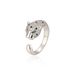 Leopard Ring, Niche Women's Light Luxury High-end Feeling, Green Zircon Adjustable Ring Accessory_ipsvogv.com