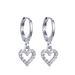 Women’s Jewelry Set Fashion Diamond Zircon CZ Heart Earrings Sweet Romantic Female Earrings Spot Earrings Gold And Silver Color Preservation_ipsvogv.com