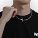 Wang Jiaer's Same Titanium Steel Non Fading Star Necklace, Hip-hop Cuban Fashion, Male Niche Versatile Couple Necklace_ipsvogv.com