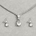 Minimalist and Fresh Women's Earring Necklace Set Korean Edition Inlaid Zircon Water Drop Earrings Versatile Clavicle_ipsvogv.com