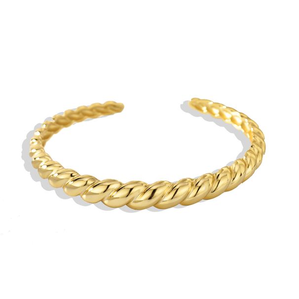 Bangles Bracelet With Adjustable Opening Simple Croissant Brass Hip Hop_ipsvogv.com