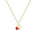 【 】 Fruit Love Cherry Light Luxury Charm Gorgeous Full Diamond Necklace Women's Versatile Clavicle Chain Titanium Steel_ipsvogv.com